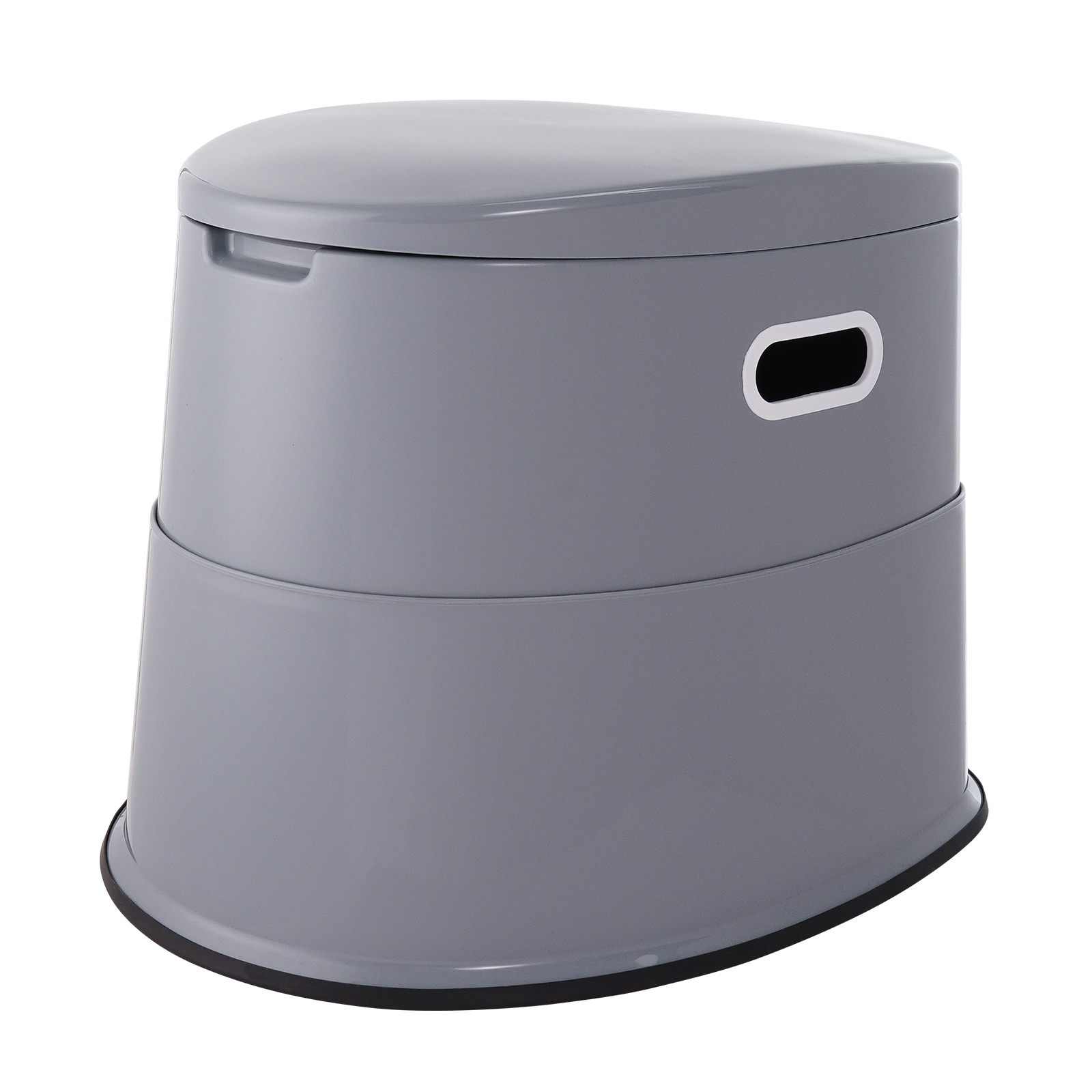 Portable Camping Toilet With Detachable Bucket And Dual Lids_voghion.com